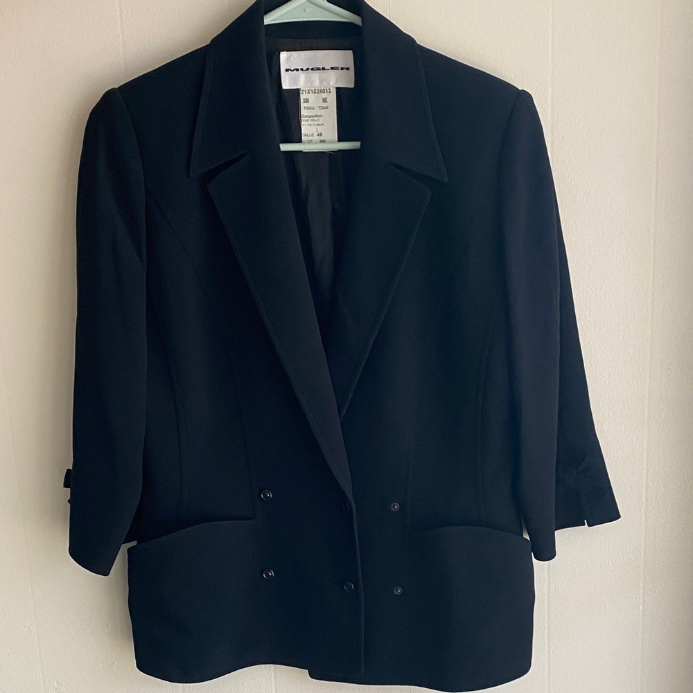 Mugler Elegant Black Blazer